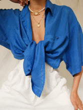 Load image into Gallery viewer, "Majorelle" silk shirt