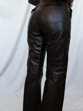 Load image into Gallery viewer, Brown leather pants
