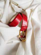 Load image into Gallery viewer, "Red" vintage leather belt
