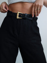 Load image into Gallery viewer, Black leather belt