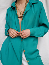 Load image into Gallery viewer, "Misako" green shirt