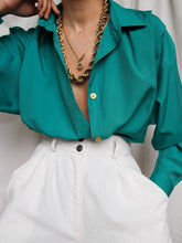 Load image into Gallery viewer, "Misako" green shirt