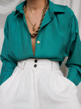 Load image into Gallery viewer, "Misako" green shirt