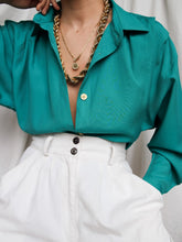 Load image into Gallery viewer, "Misako" green shirt