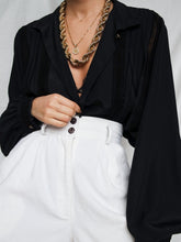Load image into Gallery viewer, "Davy" black blouse
