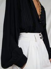 Load image into Gallery viewer, "Davy" black blouse