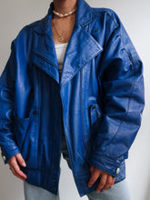 Load image into Gallery viewer, "Into the blue" leather jacket