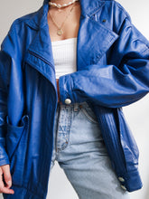Load image into Gallery viewer, "Into the blue" leather jacket