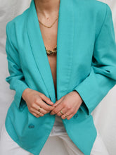 Load image into Gallery viewer, "Sea" Turquoise blazer