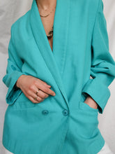 Load image into Gallery viewer, "Sea" Turquoise blazer