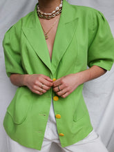 Load image into Gallery viewer, Green short sleeves tailored vest