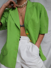Load image into Gallery viewer, Green short sleeves tailored vest