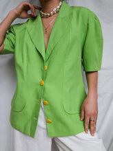 Load image into Gallery viewer, Green short sleeves tailored vest