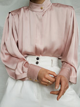Load image into Gallery viewer, "Marcella" satin shirt