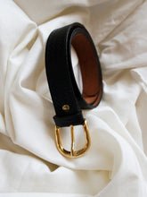 Load image into Gallery viewer, Black leather belt