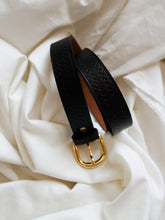 Load image into Gallery viewer, Black leather belt