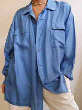 Load image into Gallery viewer, "Blue" silk shirt