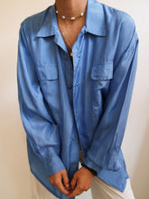 Load image into Gallery viewer, "Blue" silk shirt
