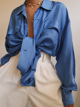 Load image into Gallery viewer, "Blue" silk shirt