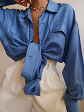 Load image into Gallery viewer, "Blue" silk shirt