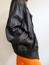 Load image into Gallery viewer, Dark brown leather bombers