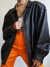 Load image into Gallery viewer, Dark brown leather bombers