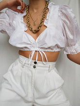 Load image into Gallery viewer, "Romance" white top