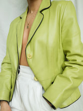 Load image into Gallery viewer, "Lemon" leather blazer