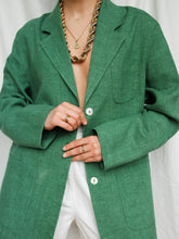Load image into Gallery viewer, Green linen blazer