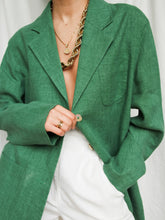 Load image into Gallery viewer, Green linen blazer