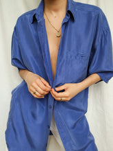 Load image into Gallery viewer, "Cobalt" silk shirt