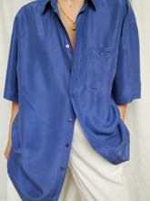 Load image into Gallery viewer, "Cobalt" silk shirt