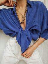 Load image into Gallery viewer, "Cobalt" silk shirt