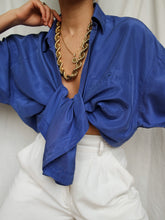 Load image into Gallery viewer, "Cobalt" silk shirt