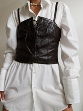 Load image into Gallery viewer, Dark brown Leather corset