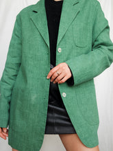 Load image into Gallery viewer, Green linen blazer