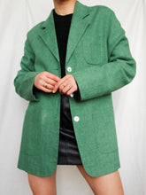 Load image into Gallery viewer, Green linen blazer
