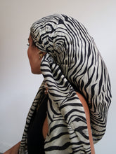 Load image into Gallery viewer, "Zebra" silk scarf