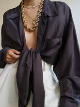 Load image into Gallery viewer, "Iced kokoa" silk shirt