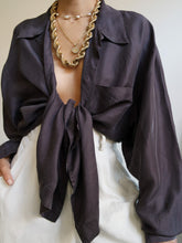 Load image into Gallery viewer, "Iced kokoa" silk shirt