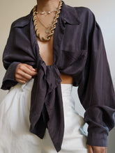 Load image into Gallery viewer, "Iced kokoa" silk shirt