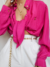 Load image into Gallery viewer, "Fushia" silk shirt