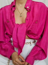 Load image into Gallery viewer, "Fushia" silk shirt