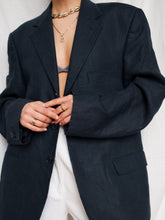 Load image into Gallery viewer, Blue linen blazer