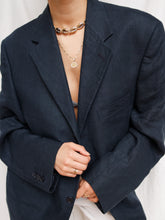 Load image into Gallery viewer, Blue linen blazer