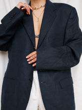 Load image into Gallery viewer, Blue linen blazer