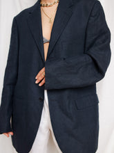 Load image into Gallery viewer, Blue linen blazer