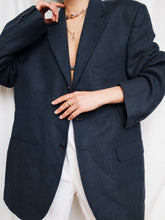 Load image into Gallery viewer, Blue linen blazer