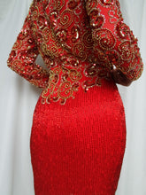 Load image into Gallery viewer, "Leila" sequin and pearls dress