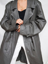 Load image into Gallery viewer, "New York" leather coat